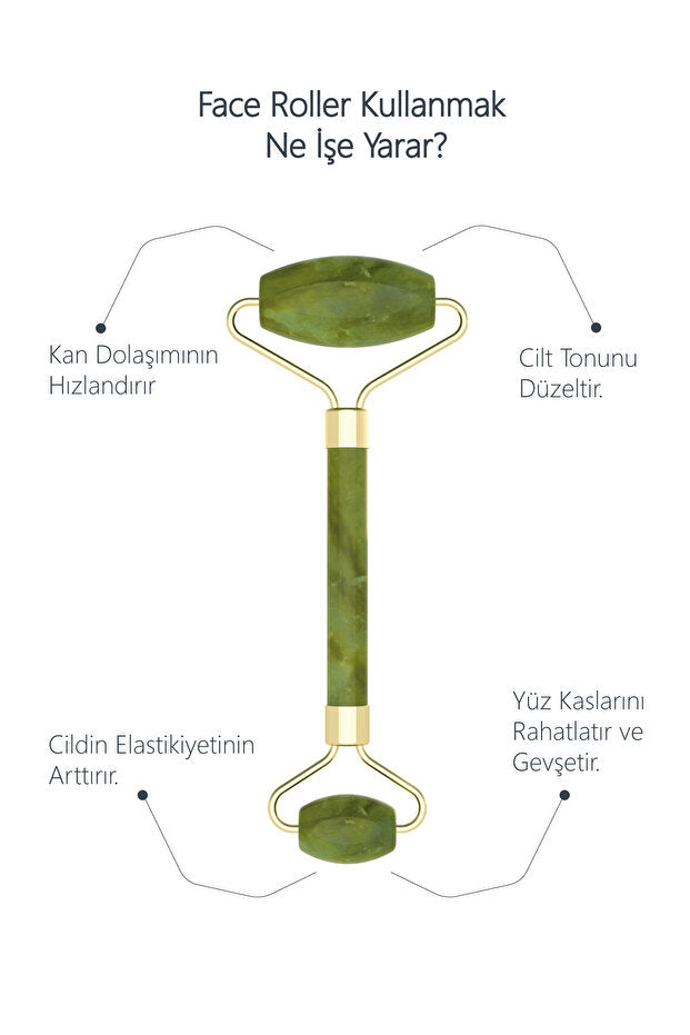 Gua Sha ve Face Roller Yüz Masaj Seti